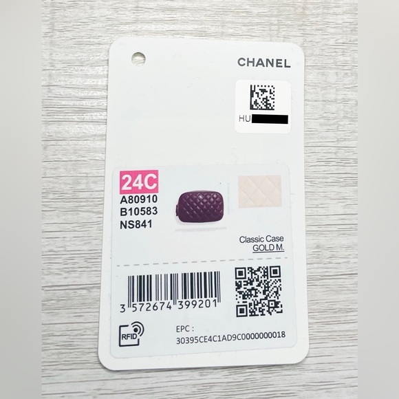 Chanel 24C Medium Curvy Cosmetic Pouch Case Quilted Light Pink Caviar Brand New - Picture 8 of 10